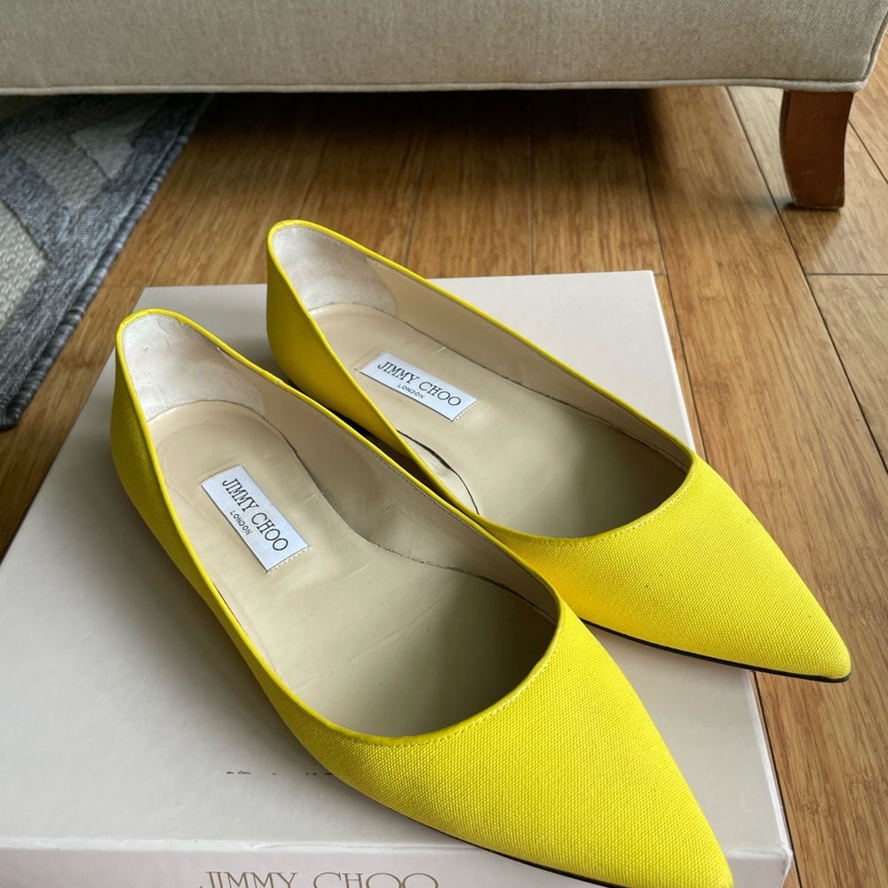 Yellow Jimmy Choo Flats